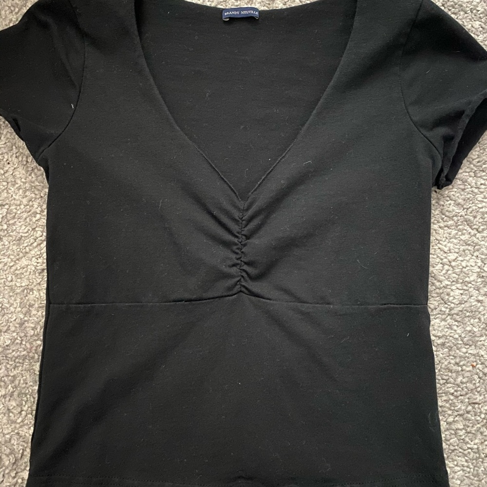 Black Brandy Melville cinched shirt